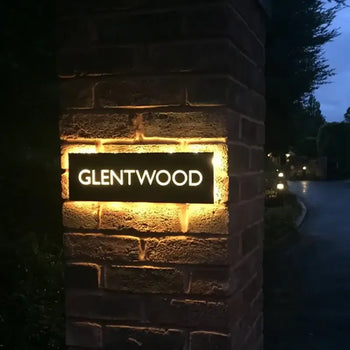 commercial grade LED address plaque for office building