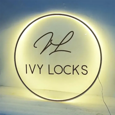 Custom shape acrylic light box sign for gym and fitness center wall