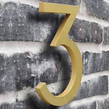 Floating metal address signs for outside home