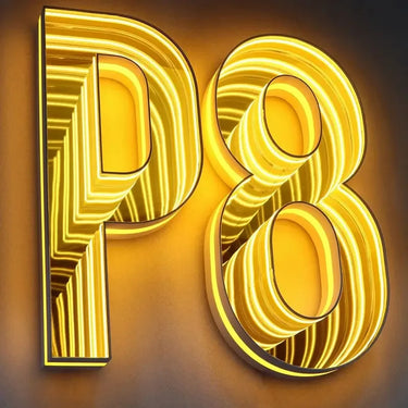 Frontlit Infinity Mirror Letters Bright LED Sign for Shop Window