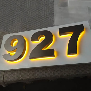 outdoor waterproof led backlit house numbers kit