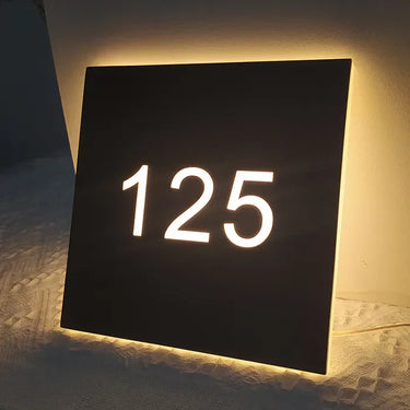 weatherproof heavy duty lighted address plaque for rain