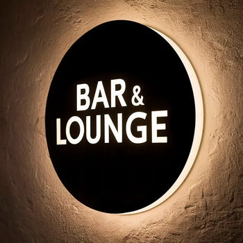 High-quality round LED light boxes with aluminum frames. Ideal for 24/7 outdoor business signage. 