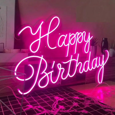 Happy birthday Neon sign Custom LED Neon Signs  Fast Shipping