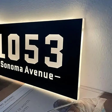 best solar powered lighted address plaque for rural properties with dark driveway